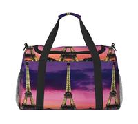 Bolso bandolera morado de la Torre Eiffel para mujeres y hombres, bolso cruzado de viaje, bolso de hombro, bolso de trabajo diario