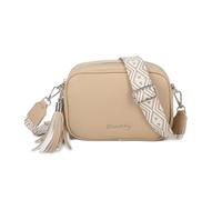 Bolso bandolera mujer pequeño de cuero PU dos compartimentos y dos bandoleras, bolso mensajero para cruzar polipiel regalo original para mujer (Khaki)