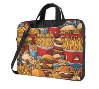Bolso bandolera multifuncional para ordenador portátil de 14.96 pulgadas de largo, maletín de hombro con texto en inglés "Lots of Cute Fries"