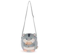 Bolso bandolera mymochi Hámster Shai de 16 x 17 cm, gris, moderno bolso kawaii cruzado con adorable diseño de peluche - 61819