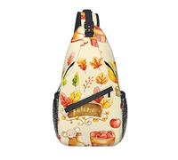 Bolso Bandolera Otoño Animal Hoja Calabaza Senderismo Mochila Crossbody Hombro Mochila Viaje Cofre Paquete para Hombres Mujeres