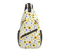 Bolso Bandolera Otoño Flor Girasol Margarita Senderismo Mochila Crossbody Hombro Mochila Viaje Cofre Pack para Hombres Mujeres