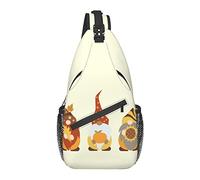 Bolso Bandolera Otoño Otoño Lindos Gnomos Calabaza Senderismo Mochila Crossbody Hombro Mochila Viaje Cofre Paquete para Hombres Mujeres