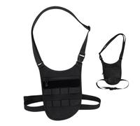 Bolso Bandolera para Hombre, Bolso de Transporte Oculto Impermeable Ajustable en Las Axilas con Cinturilla, Bolsos Cruzados en el Pecho con Cremallera para Emergencia Deportiva, Negro Waist Pack.-