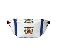 Bolso bandolera para hombre y mujer, bandera del estado de Virginia Occidental, para viajes, ciclismo, senderismo, escalada, crossbody, Negro , talla única