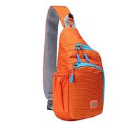 Bolso bandolera para hombre y mujer, con cremallera, para ciclismo, deportes, montañismo, viajes, mochila pequeña sobre el hombro para hombre, Orange, Talla única