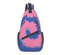 Bolso bandolera para hombres y mujeres, para rosa, azul, pastel, remolino, espiral, teñido anudado, mochila de hombro, bolsos de pecho, mochila cruzada para senderismo al aire libre, camping, ciclismo