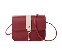 Bolso bandolera para mujer, colgante de perlas de moda, hebilla de cuero suave, ligero y versátil bolso de hombro para hombre, RD2., Talla única para todos