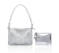 Bolso Bandolera Para Mujer De 1 Pieza Con Compartimento Para Monedas De 1 Pieza, Bolso Bandolera Moderno Con Purpurina, Bolso De Mano De Gran Capacidad, Bolso Bandolera Versátil