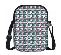 Bolso bandolera para mujer, diseño de muñeco de nieve con texto en inglés "Christmas Happy Snowmans"