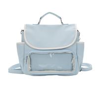 Bolso bandolera para mujer, estilo japonés, estilo mensajero, transparente, Itabag para todos los días, Itabag, bonito hombro cruzado, para estudiantes, escuela, mochila pequeña, Blue, One Size