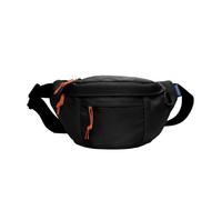 Bolso bandolera para mujer y hombre, para correr, senderismo, ciclismo, cinturón ajustable en el pecho, Black