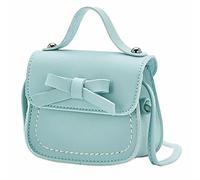 - Bolso bandolera para niña, un bolso bandolera, monocolor, bowknot, hombro, conjunto de bolsos para mujer, 6 piezas, azul, Talla única para todos