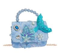 Bolso Bandolera para Niñas Pequeñas, Bolso De Princesa con Temática De Sirena Y Asa De Cuentas, Precioso Bolso De Hombro con Lentejuelas Y De para Niñas Pequeñas.