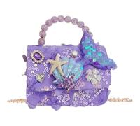 Bolso Bandolera para Niñas Pequeñas, Bolso De Princesa con Temática De Sirena Y Asa De Cuentas, Precioso Bolso De Hombro con Lentejuelas Y De para Niñas Pequeñas.