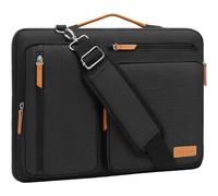Bolso bandolera para portátil 360Protective de 15-15,6" compatible con MacBook Pro16, HP, Dell, Lenovo, Asus, bolso bandolera con apertura lateral y