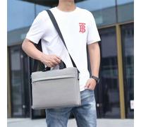 Bolso bandolera para portátil de 15,6" con protección 360 - Gris, compatible con MacBook Air/Pro, Lenovo, Acer, Asus, Dell, HP, Samsung