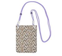 Bolso bandolera pequeño, cartera para teléfono móvil, bolso bandolera, Beagles,Morado