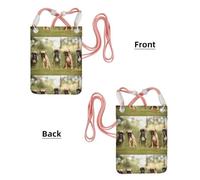 Bolso bandolera pequeño, cartera para teléfono móvil, bolso bandolera, bolso bandolera, para perros boxer, cachorros, mascotas, perros de familia.,Rosa