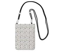 Bolso bandolera pequeño, cartera para teléfono móvil, bolso bandolera, Collie de pelo largo,Negro