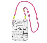 Bolso bandolera pequeño, cartera para teléfono móvil, bolso bandolera, matemáticas, geometría, geek, cálculo.,Fucsia