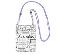 Bolso bandolera pequeño, cartera para teléfono móvil, bolso bandolera, matemáticas, geometría, geek, cálculo.,Morado