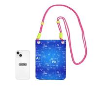 Bolso bandolera pequeño, cartera para teléfono móvil, bolso bandolera, profesor de ciencias, elementos divertidos, tabla periódica,Fucsia