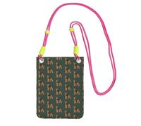 Bolso bandolera pequeño, cartera para teléfono móvil, bolso bandolera, Welsh Terrier,Fucsia