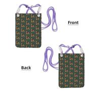 Bolso bandolera pequeño, cartera para teléfono móvil, bolso bandolera, Welsh Terrier,Morado