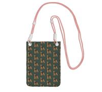 Bolso bandolera pequeño, cartera para teléfono móvil, bolso bandolera, Welsh Terrier,Rosa