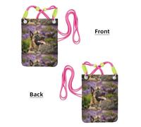 Bolso bandolera pequeño, cartera para teléfono móvil, monedero, bolso bandolera, perro pastor belga malinois, mascotas, perros, pastor belga malinois,Fucsia