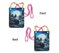 Bolso bandolera pequeño, cartera para teléfono móvil, monedero, bolso bandolera, resentimiento del lobo,Fucsia
