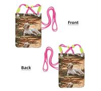 Bolso bandolera pequeño, cartera para teléfono móvil, monedero, bolso bandolera, setter inglés, otoño, mascotas, perros, inglés,Fucsia