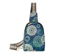 Bolso bandolera pequeño de mandala bohemio para mujer, bolsa cruzada, riñonera, bolsa de pecho, bolsas de cinturón con correa ajustable, mandala bohemia, Mochilero
