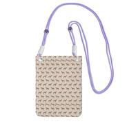 Bolso bandolera pequeño para teléfono móvil, cartera, bolso bandolera, perro Rhodesian Ridgeback, color canela.,Morado