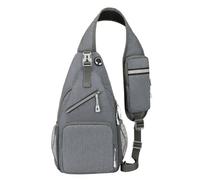 Bolso bandolera pequeño para viajes, senderismo, bolso de moda informal, Gray, Width 19cm, height 38cm, thickness 9cm