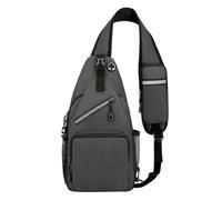 Bolso bandolera pequeño para viajes, senderismo, bolso de moda informal, gris oscuro, Width 19cm, height 38cm, thickness 9cm