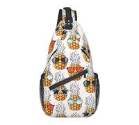 Bolso Bandolera Pino Lindo con Gafas de Sol Senderismo Mochila de Hombro Crossbody Mochila de Viaje Paquete de Cofre para Hombres Mujeres