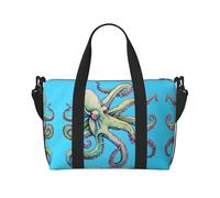Bolso bandolera portátil con diseño de pulpo para mujer, ideal para gimnasio, entrenamientos, viajes y viajes