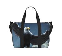 Bolso bandolera portátil con estampado de águila bajo las estrellas, adecuado para fitness, viajes.