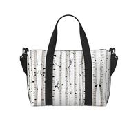 Bolso bandolera portátil con estampado de árbol de abedul para mujer, adecuada para gimnasio, entrenamientos, viajes y viajes