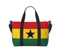 Bolso bandolera portátil con estampado de la bandera de Ghana, adecuado para fitness, viajes.