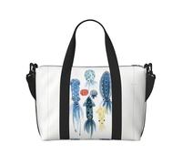 Bolso bandolera portátil con estampado de pulpo calamar colorido para mujer, adecuada para gimnasio, entrenamientos, viajes y viajes