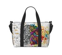 Bolso bandolera portátil para mujer con diseño de ventaja de cerebro izquierdo y derecho, adecuada para gimnasio, entrenamientos, viajes y viajes