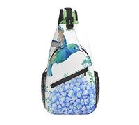 Bolso Bandolera Primavera Colibrí Flor Hortensia Senderismo Mochila Crossbody Hombro Mochila Viaje Cofre Paquete para Hombres Mujeres