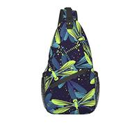 Bolso Bandolera Primavera Verano libélula Insecto Senderismo Mochila Bandolera Hombro Mochila Viaje Pecho Paquete para Hombres Mujeres