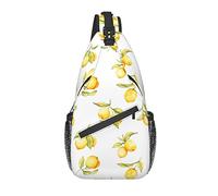 Bolso Bandolera Rama de limón Amarillo Verano botánico Senderismo Mochila Bandolera Hombro Mochila de Viaje Paquete de Pecho para Hombres y Mujeres