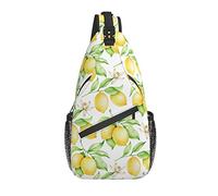 Bolso Bandolera Rama limón Fruta Hoja Verano Senderismo Mochila Bandolera Hombro Mochila Viaje Pecho Paquete para Hombres Mujeres