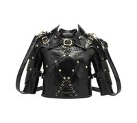 Bolso bandolera retro con forma de armadura medieval para mujer, con cadena desmontable, regalo novedoso, Black, One Size