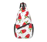 Bolso Bandolera sandía Hielo Verano Lindo Senderismo Mochila Bandolera Hombro Mochila Viaje Pecho Paquete para Hombres Mujeres